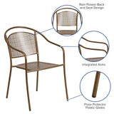 Flash Furniture Gold Patio Chair-Round Back CO-3-GD-GG