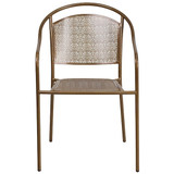 Flash Furniture Gold Patio Chair-Round Back CO-3-GD-GG