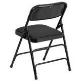 Flash Furniture Black Fabric Metal Chair,PK2 2-AW-MC309AF-BLK-GG