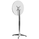 Flash Furniture Fold Bar Table,Aluminum,Round,25.5" TLH-059A-GG