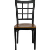 Flash Furniture Restaurant Chair,Window Back,Cherry Seat XU-DG6Q3BWIN-CHYW-GG