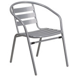 Flash Furniture Silver Metal Restaurant Stack Chair,PK4 4-TLH-017C-GG