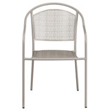 Flash Furniture Gray Patio Chair-Round Back CO-3-SIL-GG