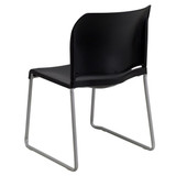 Flash Furniture Black Plastic Sled Stack Chair,PK5 5-RUT-238A-BK-GG