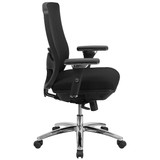 Flash Furniture Mid-Back,24-7 Use,350 lb. Capacity,Black LQ-2-BK-GG