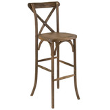 Flash Furniture Barstool,Antique,Cross Back XA-X-BAR-GO-GG