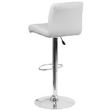 Flash Furniture White Vinyl Barstool,PK2 2-DS-8101B-WH-GG