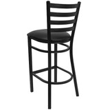 Flash Furniture Black Ladder Stool-Black Seat,PK2 2-XU-DG697BLAD-BAR-BLKV-GG