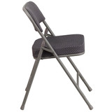 Flash Furniture Gray Fabric Folding Chair,PK4 4-AW-MC320AF-GRY-GG