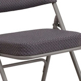 Flash Furniture Gray Fabric Folding Chair,PK4 4-AW-MC320AF-GRY-GG