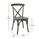Flash Furniture Cross Back Chair,Early American XU-X-EA-GG