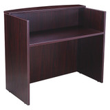 Boss Reception Desk,41 1/2 in H,Mahogany N168-M