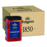 1850 Expedition Blend Roast Ground Coffee, 12 oz Canister, 6/Carton 2550093312