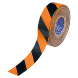 Brady Floor Marking Tape,Black/Orng,2"W,100ft 177056