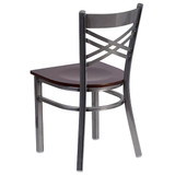Flash Furniture Clear X Chair-Wal Seat,PK2 2-XU-6FOB-CLR-WALW-GG