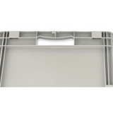 Ssi Schaefer Straight Wall Container,Gray,Solid,HDPE ELB6320.GY1