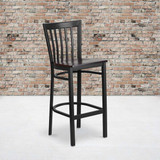Flash Furniture Black School Stool-Wal Seat,PK2 2-XU-DG6R8BSCH-BAR-WALW-GG