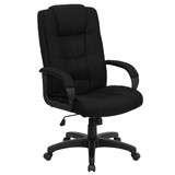 Flash Furniture Black High Back Exec Fab Chair GO-5301B-BK-GG
