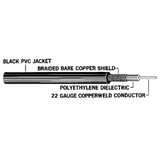 Carol Coaxial Cable,RG-58/AU,1000 ft.,Black C1178A.21.01