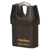 Medeco Keyed Padlock, 5/16 in,Square,Black 54525R0-T-26-DL-P