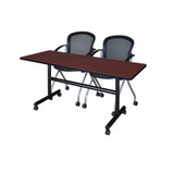 Kobe FlipTop Table,w/2Cadence Chairs,60"x30" MKFT6030MH23BK