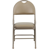 Flash Furniture Beige Vinyl Folding Chair,PK2 2-HA-MC705AV-3-BGE-GG