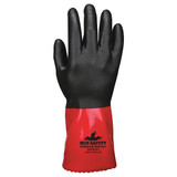 Mcr Safety Chemical Resistant Glove,M,Blck/Red,PK12 MG9645M
