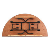 Flash Furniture Fold Table,Wood,Half Round,60" YT-WHRFT60-HF-GG