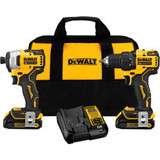 DeWALT Dewalt ATOMIC 20V Max Cordless 2-Tool Combo Kit 1/2"" Brushless Keyless L