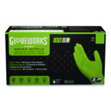 GloveWorks® by AMMEX® GLOVES,RDT,NTRILE,1000,GN GWGN49100CT