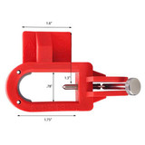 Zing Circuit Breaker Lockout,Red,4-1/2" L 7803