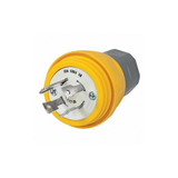 Hubbell Wiring Device-Kellems WT LckPlg,Strt;30 A;Yellow,Elastmr,3Blds HBL28W77