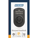 Schlage Plymouth Matte Black Electronic Lock Keypad Deadbolt
