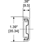 Accuride Drawer Slide,Bearing,37 5/32 in Ex L,PK2 SS2028-22P