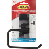 Command Bath Matte Black Adhesive Toilet Paper Holder, 2 Strips BATH53-MB-ESF 238129