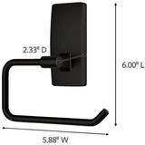 Command Bath Matte Black Adhesive Toilet Paper Holder, 2 Strips BATH53-MB-ESF 238129