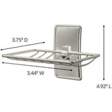 Command Adhesive Soap Dish, Satin Nickel, 2 Medium Water-Resistant Strips BATH34-SN-ESF 239647