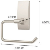 Command Bath Satin Nickel Adhesive Toilet Paper Holder, 2 Strips BATH53-SN-ESF 241901