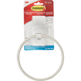 Command Bath Satin Nickel Adhesive Towel Ring, 2 Strips BATH52-SN-ESF 244754