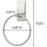 Command Bath Satin Nickel Adhesive Towel Ring, 2 Strips BATH52-SN-ESF 244754