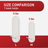 Command Large Wire Hook, White, 3 Hooks, 8 Strips 17069-3ES 244615