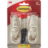 Command Large Forever Classic Hook, Brushed Nickel, 2 Hooks, 4 Strips FC13-BN-2ES 248048