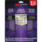 3M 6pk Pro Assrtd Sandpaper SHRASST-PGP-6T