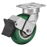 Albion Plate Caster,Swivel,Polyurethane,9 1/2"H 18PM08228SFBE