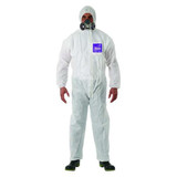 Ansell Hooded Coveralls,2XL,White,SMS,PK25 WH15-S-92-106-06