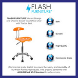 Flash Furniture Tractor Task Chair,Orange LF-214-ORANGEYELLOW-GG
