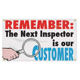 Accuform Safety Banner,28in x 48in,Poly Sheeting MBR408