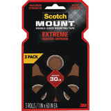 Scotch-Mount 1 In. x 60 In. Extreme Double-Sided Mounting Tape (3-Pack) 414H-3PK-DC 255039