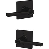 Schlage Latitude Lever Matte Black Keyed Entry Lock with Collins Trim F51AGLAT622COL 211066