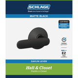 Schlage Davlin Lever Matte Black Hall & Closet Lock